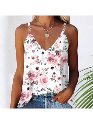 Women Camisole Blouse Tee Tops Summer Cami Ladies Sleeveless Loose Vest T Shirt