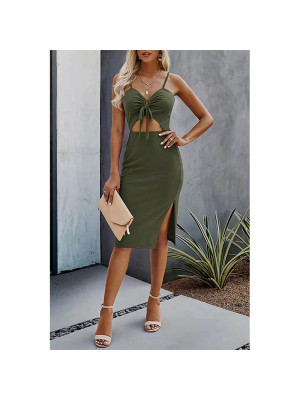 Womens Strappy Bodycon Dress Sleeveless Plain Cami Vest Cocktail Party Sundress